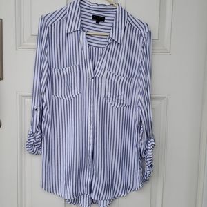 Tinsel Striped Button Down Shirt